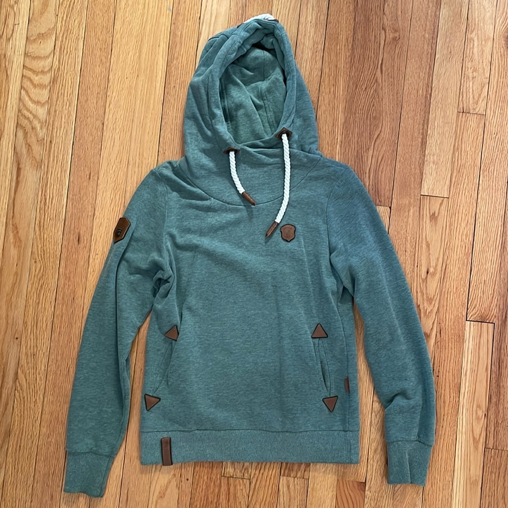 Naketano hooded sweatshirt with unique detailing.